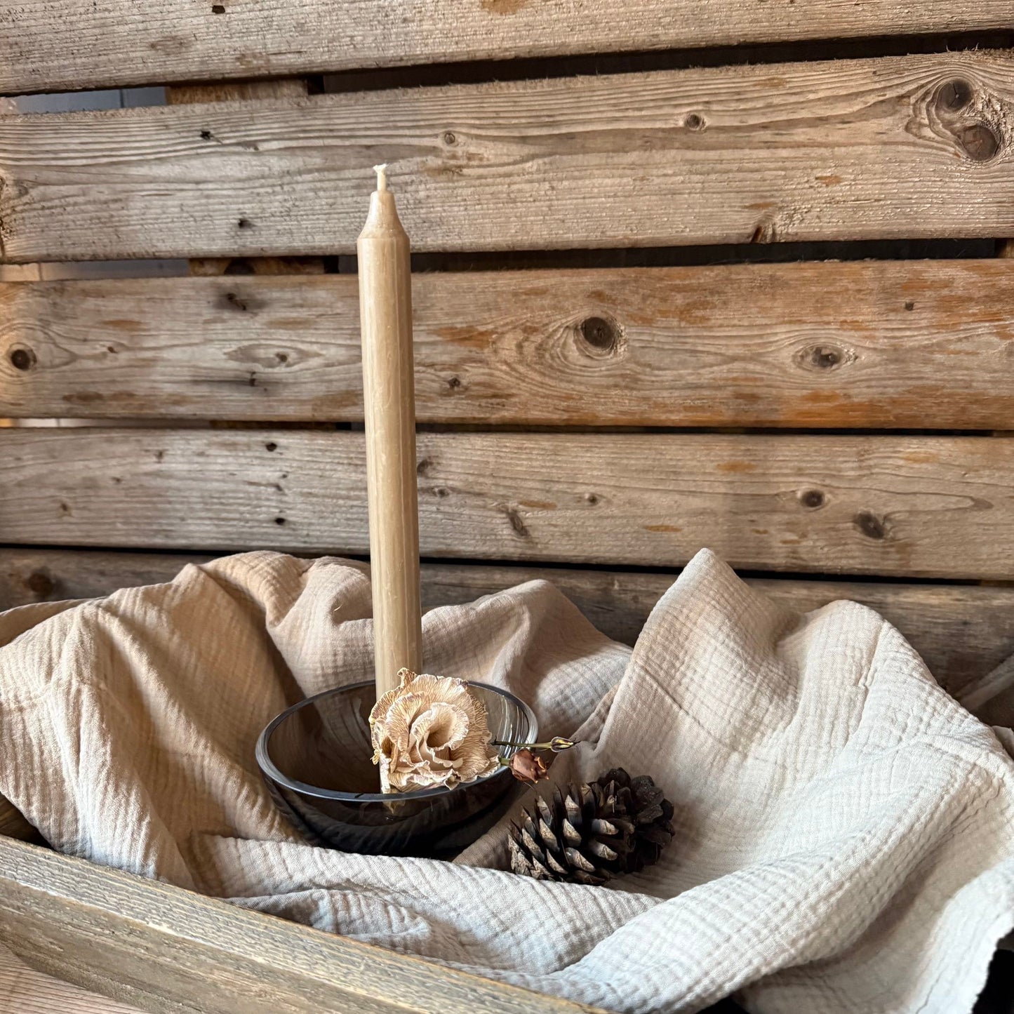 Glasteller für Stabkerze