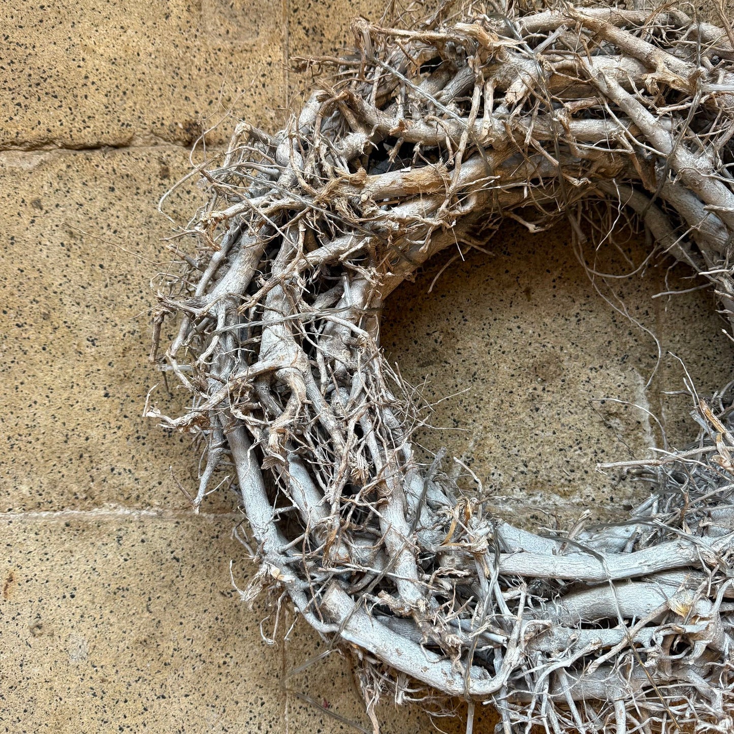 Wurzelkranz mit LED Lichterkette