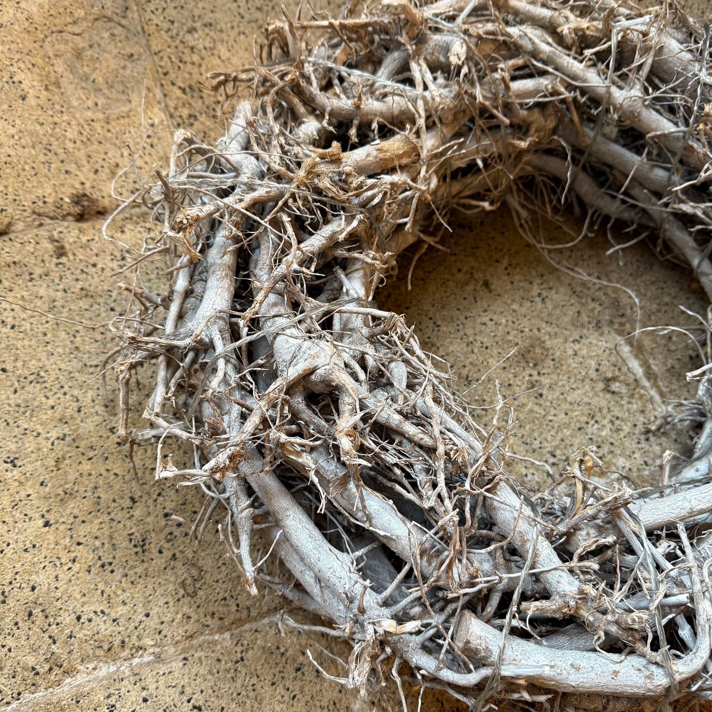 Wurzelkranz mit LED Lichterkette