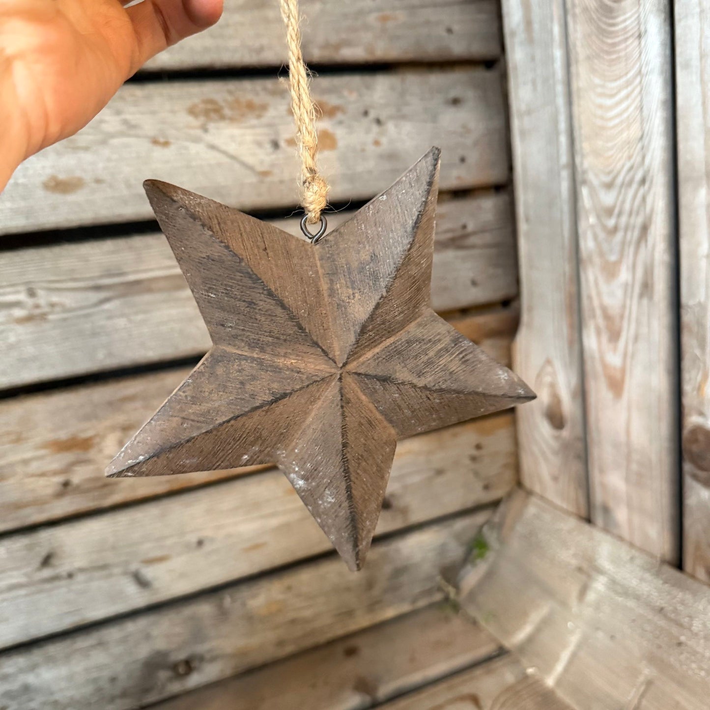 Rustikaler Holzstern