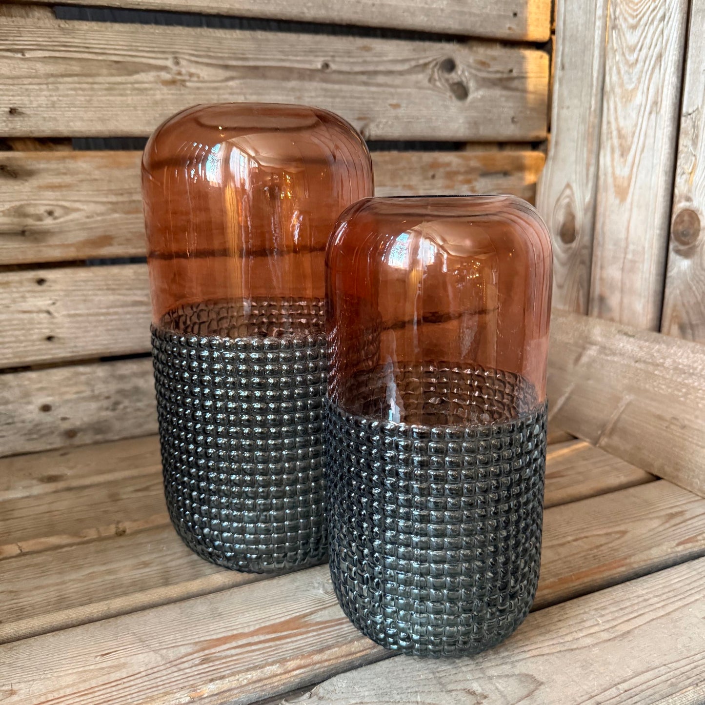 Moderne Glasvase black/brown